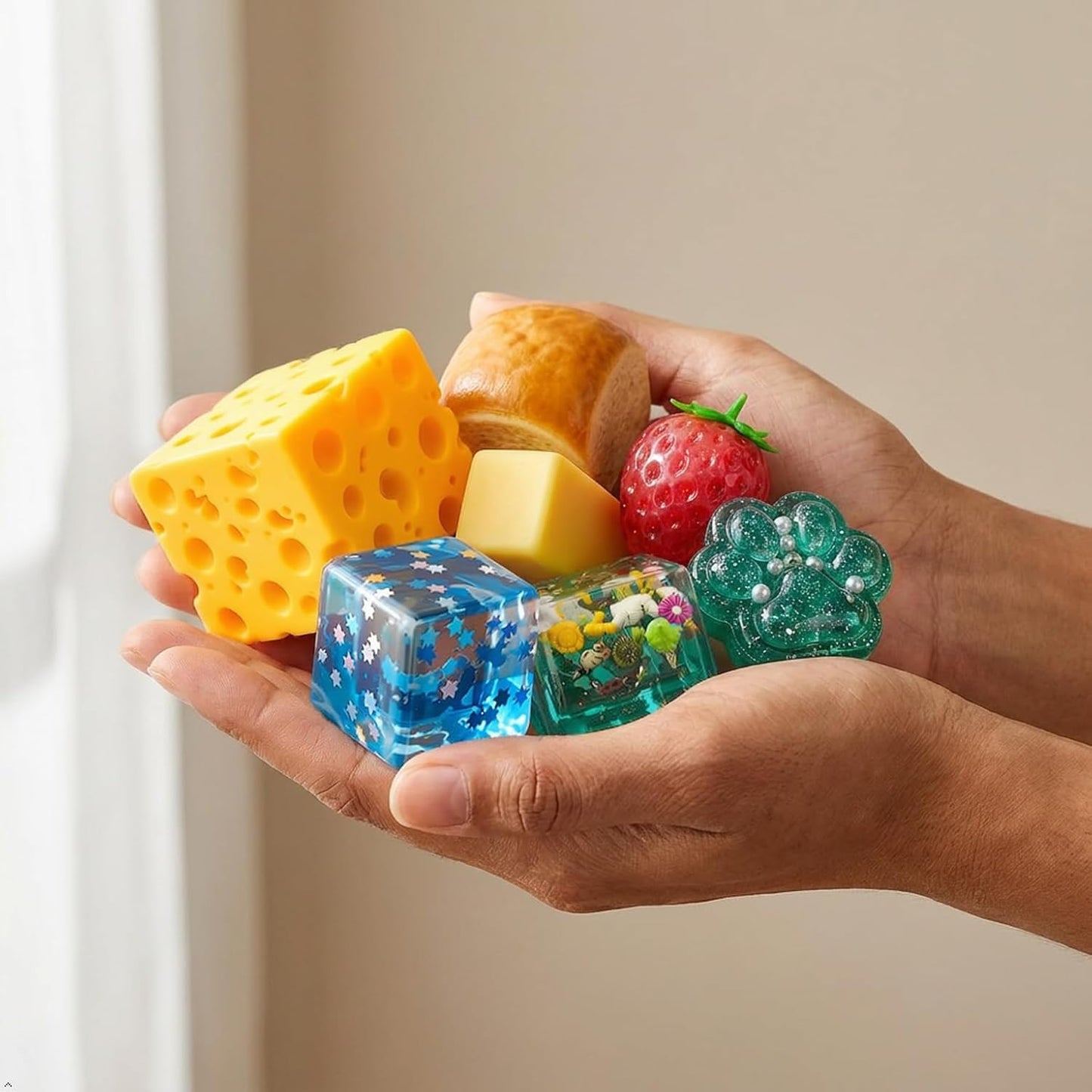 8-Piece Set Mystery Squishy Box Malt Sugar Stress Relief Fidget Toys